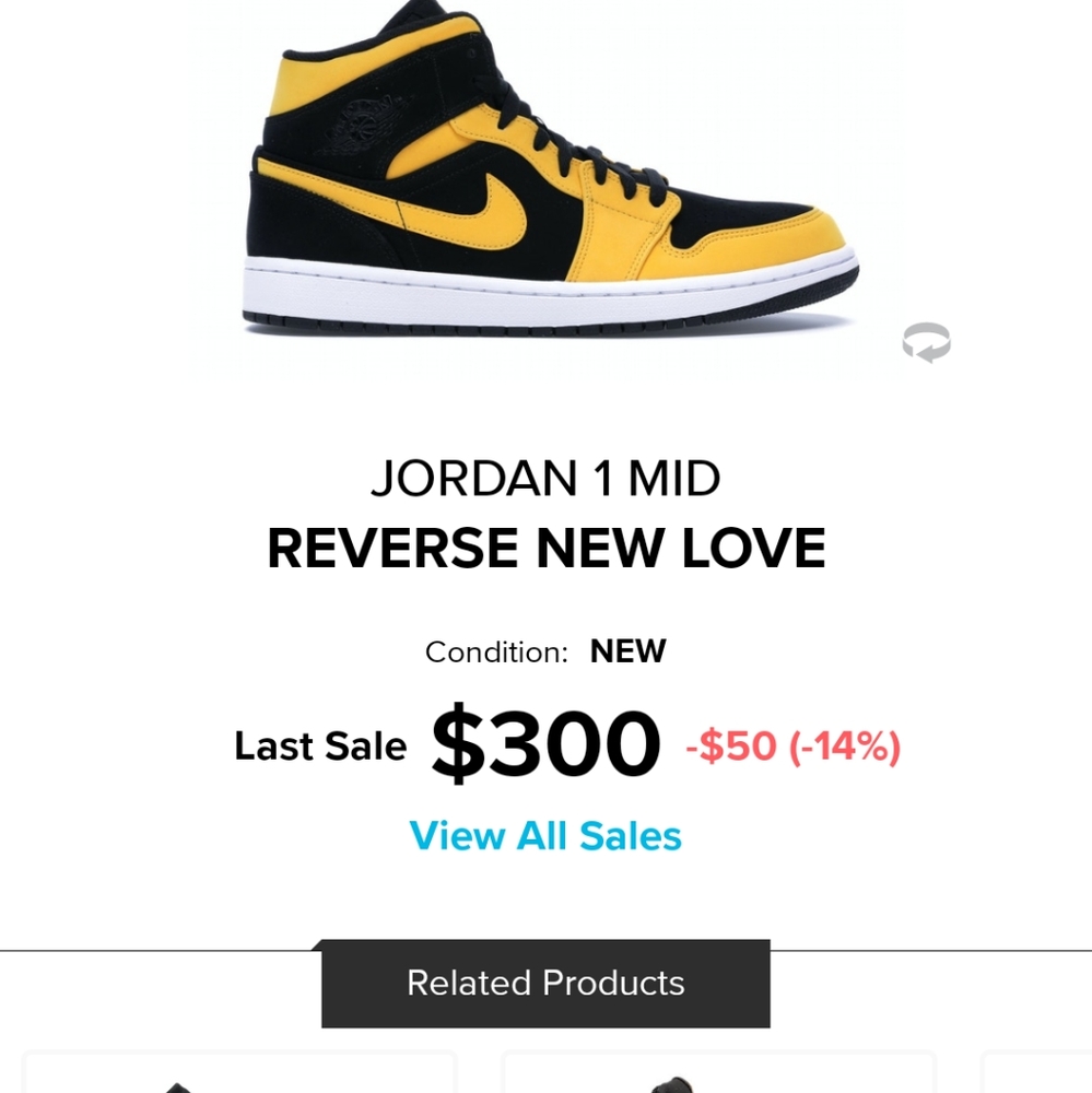 Jordan 1 Reverse New Love Black Yellow 554724-071